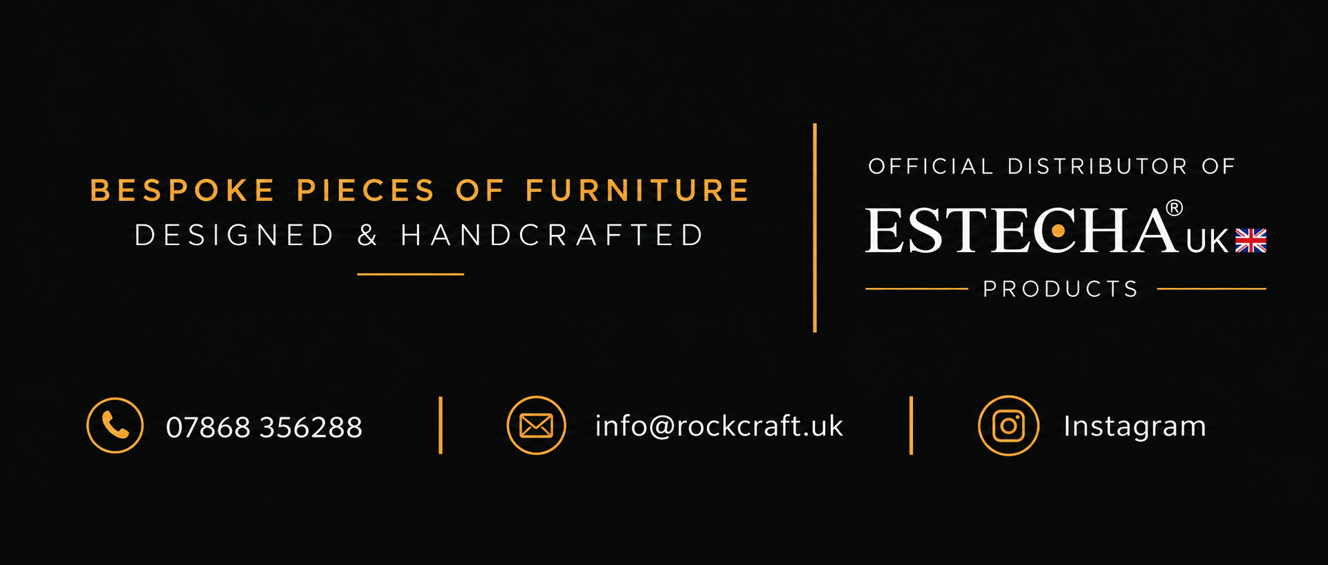 RockCraft, bespoke pieces of furniture, designed and handcrafted